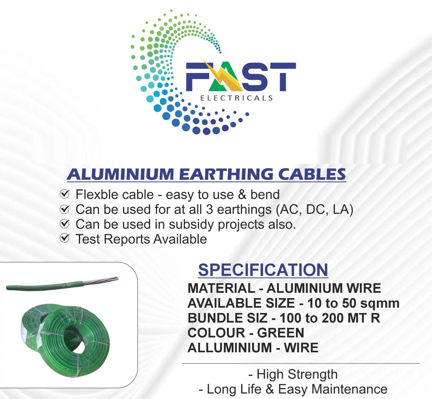 Aluminium Earthing Cables